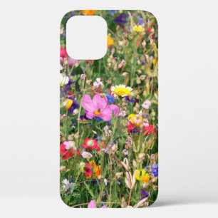 beautiful colorful meadow of wild flowers iPhone 12 case