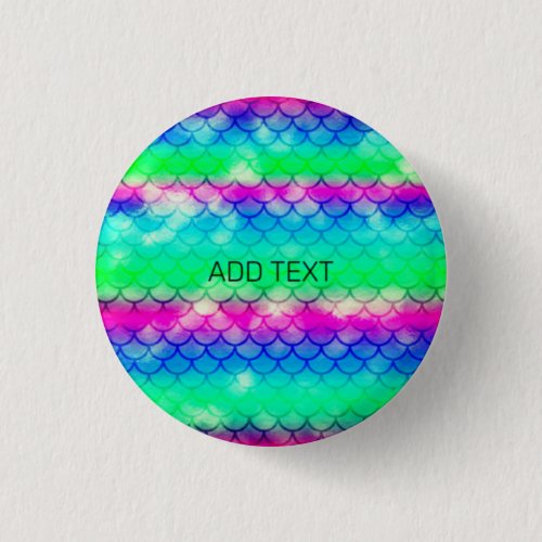 Beautiful colorful mermaid motifs  button