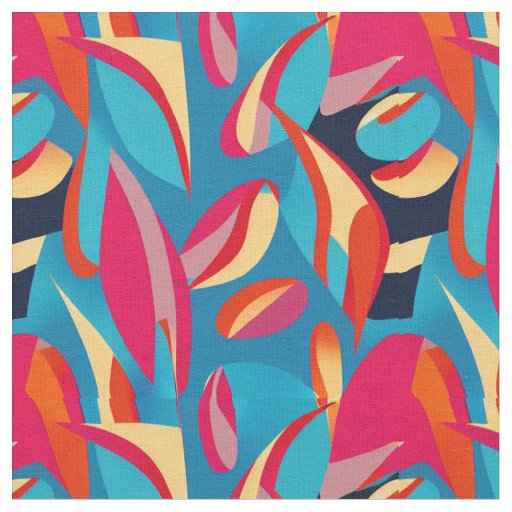Beautiful Colorful Mid Century Abstract Fabric