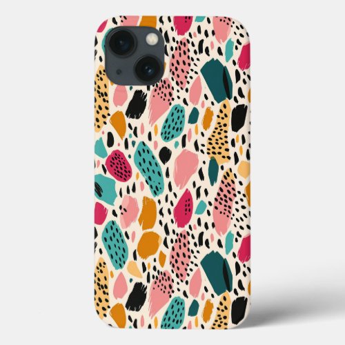 Beautiful Colorful Modern Animal Print iPhone 13 Case