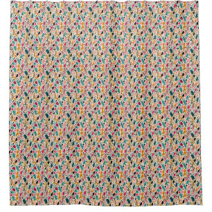 Beautiful Colorful Modern Animal Print Shower Curtain
