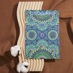 Beautiful Colorful Morocco Zellij Patterns Postcard