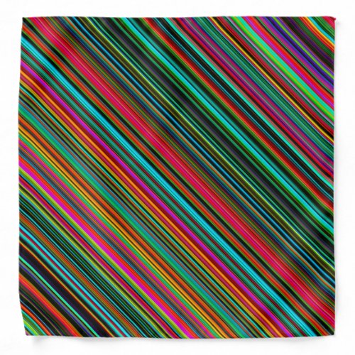 Beautiful Colorful Multicolored Stripe Pattern Bandana