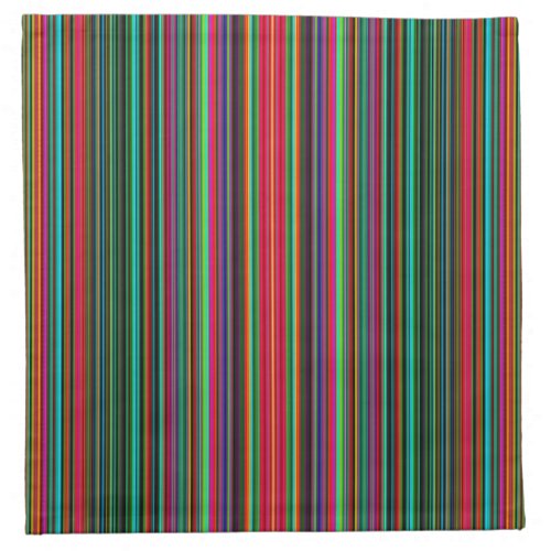 Beautiful Colorful Multicolored Stripe Pattern Cloth Napkin