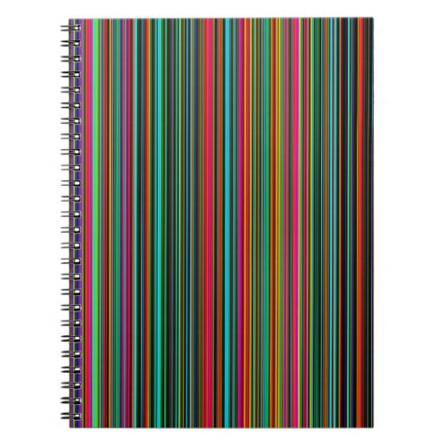 Beautiful Colorful Multicolored Stripe Pattern  Notebook