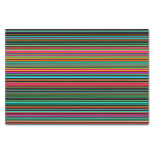 Beautiful Colorful Multicolored Stripe Pattern Tissue Paper