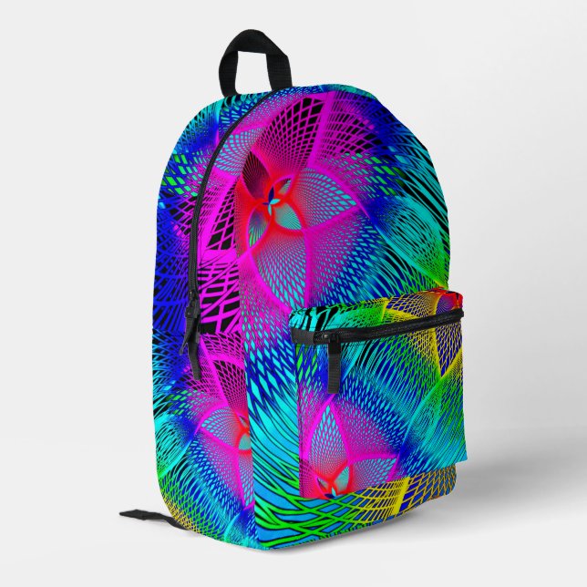 Beautiful Colorful Neon Lights Backpack (Back Corner Left)
