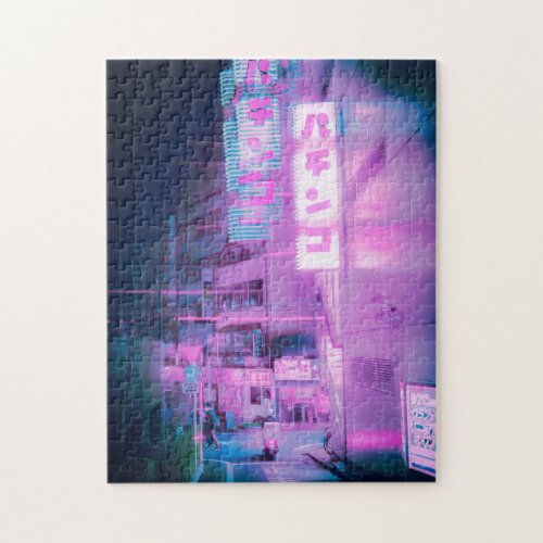 Beautiful Colorful Neon Signs In Tokyo Japan Jigsaw Puzzle