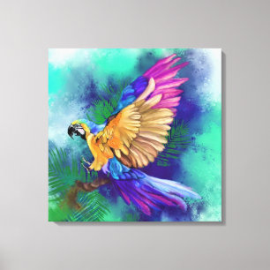 Beautiful Colorful Parrot Canvas Print - Painting