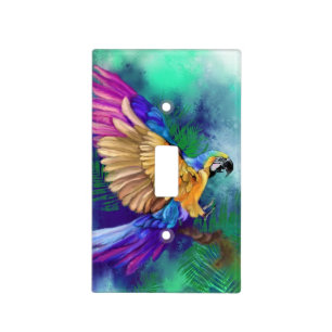 Beautiful Colorful Parrot Light Switch Cover