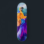 Beautiful Colorful Parrot - Migned Watercolor Art  Skateboard<br><div class="desc">Beautiful Colorful Parrot - Migned Watercolor Art Painting Tropical Exotic Bird</div>