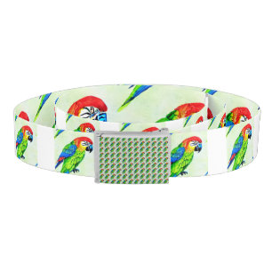 Beautiful Colorful Parrot Pattern Belt