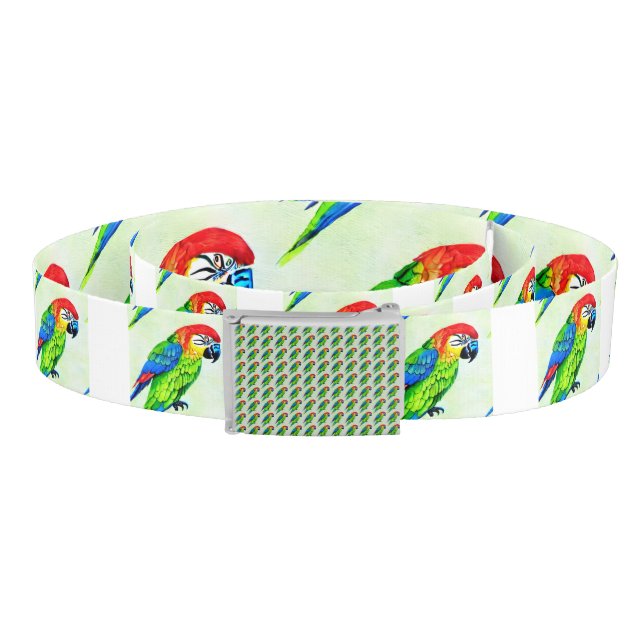 Beautiful Colorful Parrot Pattern  Belt (Coil)
