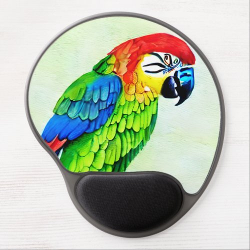 Beautiful Colorful Parrot Pattern  Gel Mouse Pad