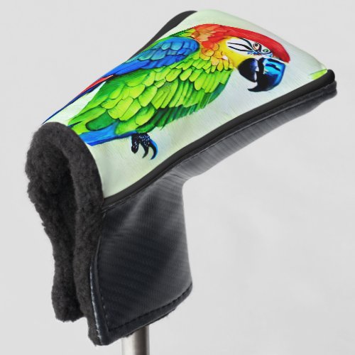 Beautiful Colorful Parrot Pattern Golf Head Cover