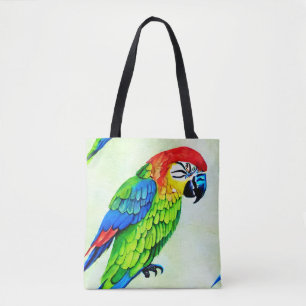 Beautiful Colorful Parrot Pattern  Tote Bag