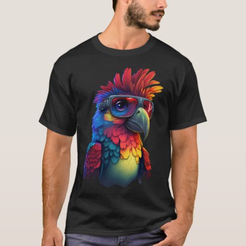 Beautiful colorful parrot T_Shirt