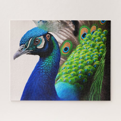 Beautiful Colorful Peacock Peafowl Bird Wildlife Jigsaw Puzzle