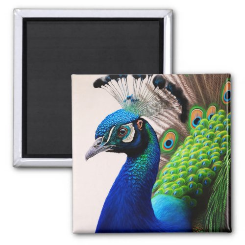 Beautiful Colorful Peacock Peafowl Bird Wildlife Magnet