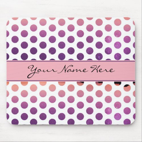 Beautiful Colorful Polka Dots  Customizable Mouse Pad