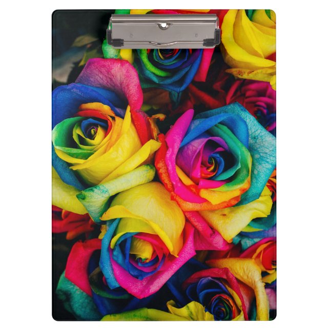 Beautiful Colorful roses Clipboard (Front)