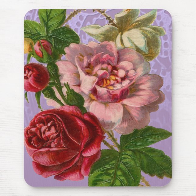 Beautiful Colorful Roses Mouse Pad (Front)