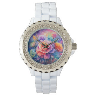 Beautiful Colorful Roses Watch