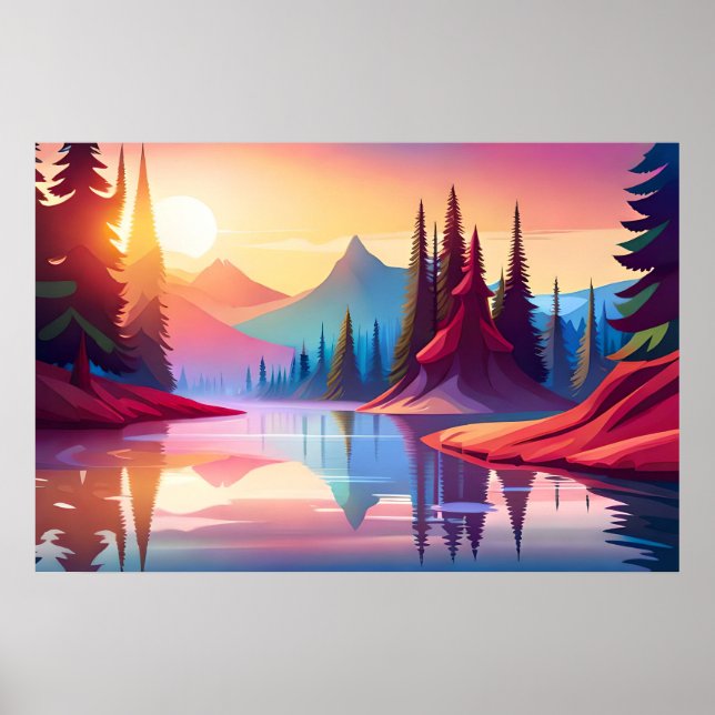 Beautiful colorful scenery  poster (Front)