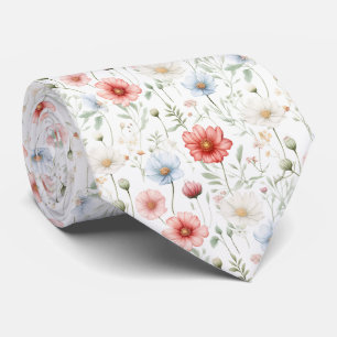 Beautiful Colorful Summer Floral Neck Tie