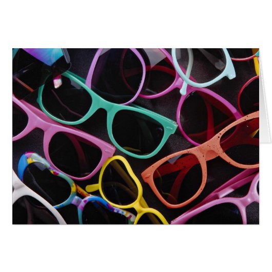 Beautiful Colorful sunglasses Cards (Front Horizontal)