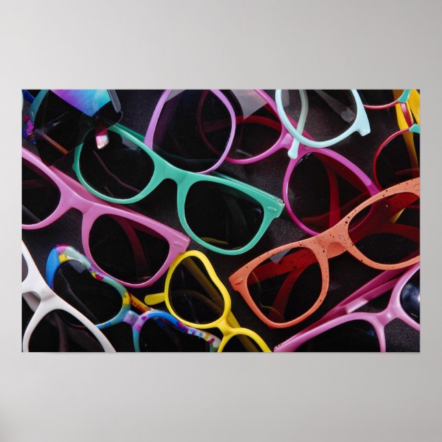 Beautiful Colorful sunglasses Poster (Front)