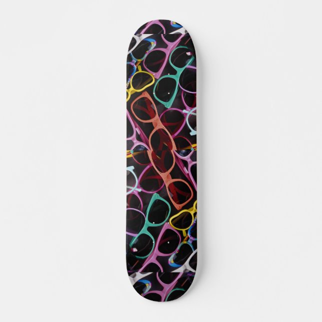 Beautiful Colorful sunglasses Skateboard Deck (Front)
