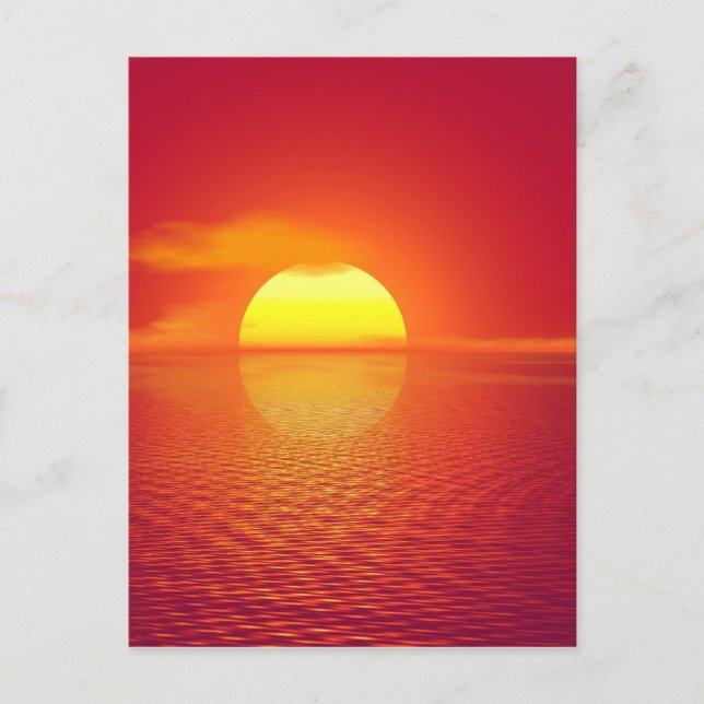 Beautiful colorful sunset postcard (Front)