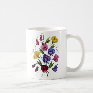 Beautiful, Colorful Sweet Peas Coffee Mug