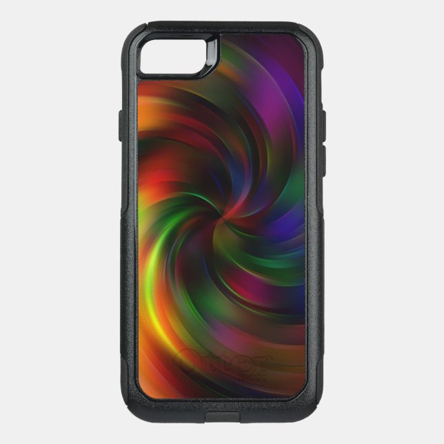 Beautiful colorful Swirl Pattern Otterbox iPhone Case (Back)
