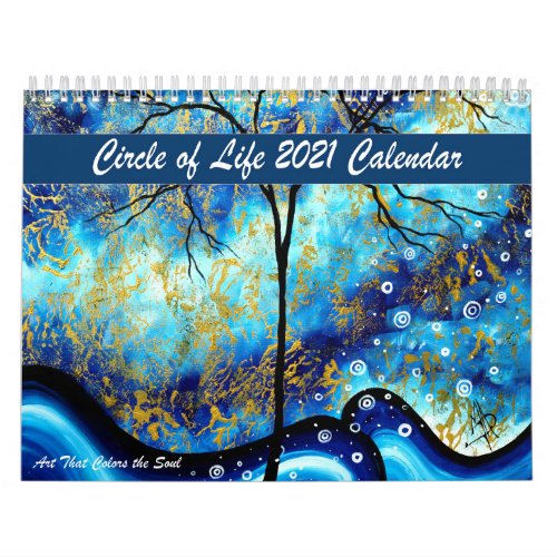 Beautiful Colorful Tree Art Paintings Calendar
