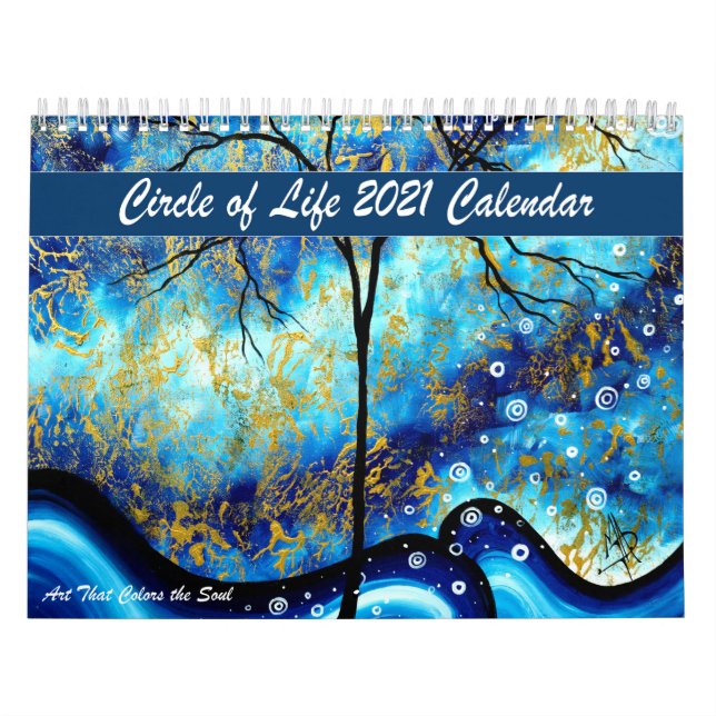 Beautiful Colorful Tree Art Paintings Calendar (Cover)