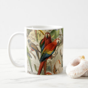 Beautiful Colorful Tropical Birds Parrots Coffee Mug