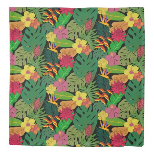 Beautiful Colorful Tropical Jungle Duvet Cover