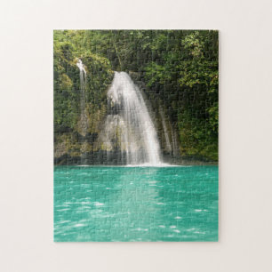 Beautiful Colorful Tropical Waterfall Nature Jigsaw Puzzle