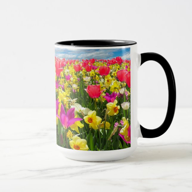 Beautiful Colorful Tulip Field Mug (Right)