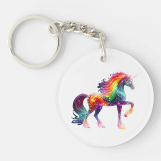 Beautiful Colorful Unicorn  Keychain