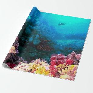 Beautiful Colorful Vibrant Unsersea Tropical Coral Wrapping Paper