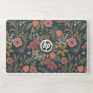 Beautiful colorful vintage floral pattern HP laptop skin