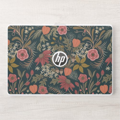 Beautiful colorful vintage floral pattern  HP laptop skin