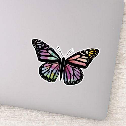 Beautiful Colorful Watercolor Butterfly Sticker