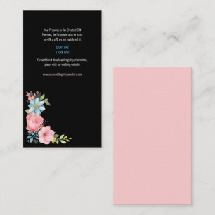 Beautiful Colorful Watercolor Floral Wedding Enclosure Card