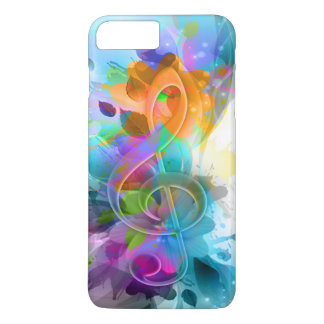 Beautiful Colorful Watercolor Splatter Music note iPhone 8 Plus/7 Plus Case