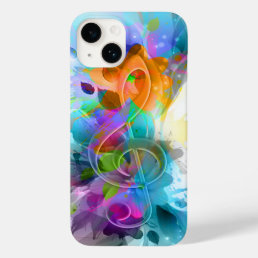 Beautiful Colorful Watercolor Splatter Music note Case-Mate iPhone 14 Case