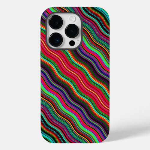Beautiful Colorful Wavy Stripe Pattern Case_Mate iPhone 14 Pro Case